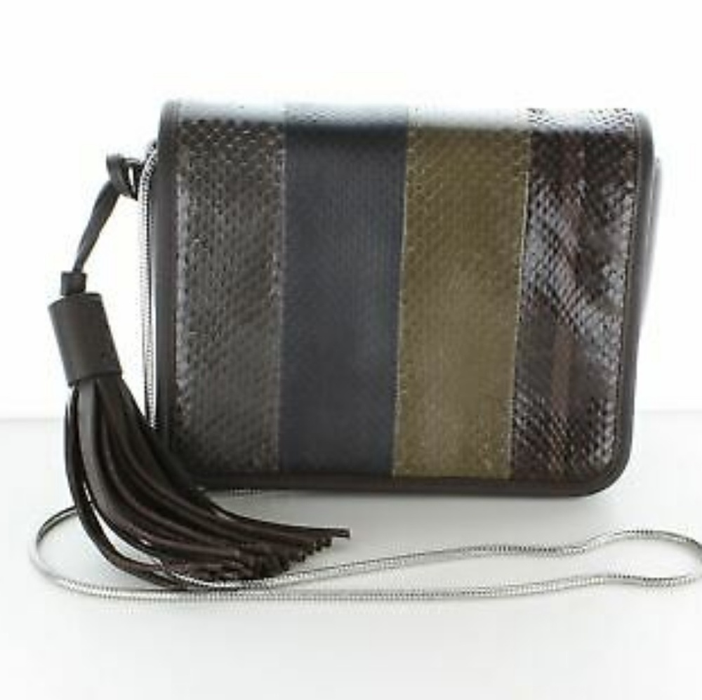 🆕 allsaints • snakeskin crossbody clutch